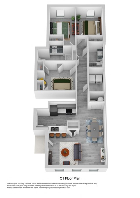 the cypress floor plan  1 bedroom  1199 sq ft